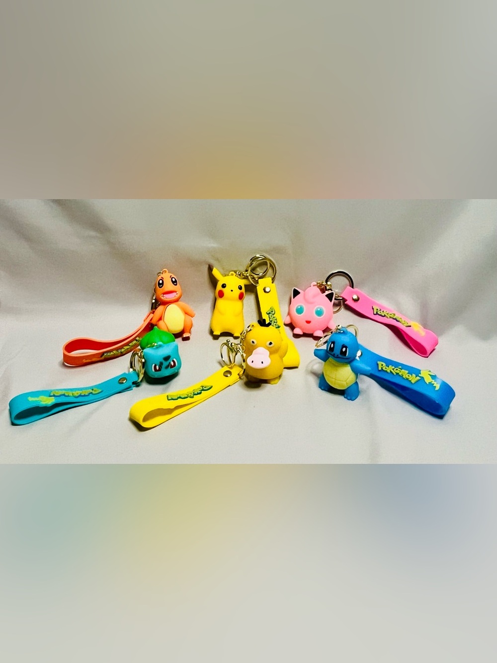 6 Pack Pokémon Keychain Set